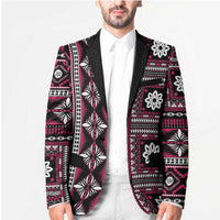 Fiji Masi Tapa Pattern Pink Blazer LT01 - Polynesian Pride