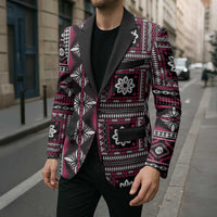 Fiji Masi Tapa Pattern Pink Blazer LT01 - Polynesian Pride
