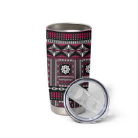 Fiji Masi Tapa Pattern Pink Tumbler Cup - Polynesian Pride