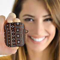 Fiji Masi Tapa Pattern Orange AirPods Case LT01 - Polynesian Pride