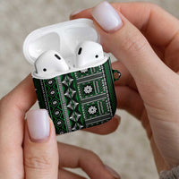 Fiji Masi Tapa Pattern Green AirPods Case LT01 - Polynesian Pride