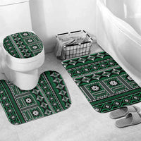 Fiji Masi Tapa Pattern Green Bathroom Set - Polynesian Pride