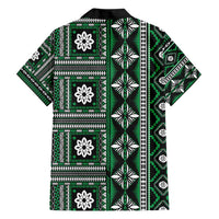 Fiji Masi Tapa Pattern Green Hawaiian Shirt - Polynesian Pride