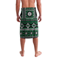Fiji Masi Tapa Pattern Green Lavalava - Polynesian Pride