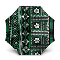 Fiji Masi Tapa Pattern Green Umbrella - Polynesian Pride
