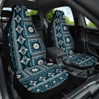 Fiji Masi Tapa Pattern Blue Car Seat Cover - Polynesian Pride