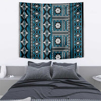 Fiji Masi Tapa Pattern Blue Tapestry LT01 - Polynesian Pride