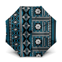 Fiji Masi Tapa Pattern Blue Umbrella - Polynesian Pride