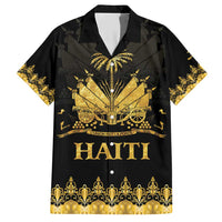 Haiti Neg Marron Gold Family Matching Short Sleeve Bodycon Dress and Hawaiian Shirt Lespwa pa anyen san aksyon LT01 Dad's Shirt - Short Sleeve Gold - Polynesian Pride