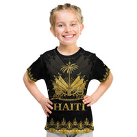 Haiti Neg Marron Gold Kid T Shirt Lespwa pa anyen san aksyon LT01 Gold - Polynesian Pride