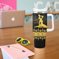 Haiti Neg Marron Gold Tumbler With Handle Lespwa pa anyen san aksyon LT01 - Polynesian Pride