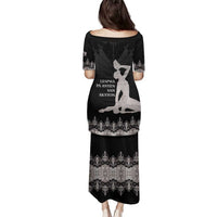 Haiti Neg Marron Silver Family Matching Puletasi and Hawaiian Shirt Hope is Nothing Without Action