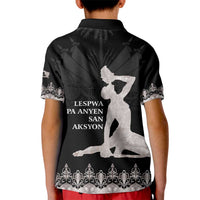 Haiti Neg Marron Silver Kid Polo Shirt Hope is Nothing Without Action LT01 - Polynesian Pride