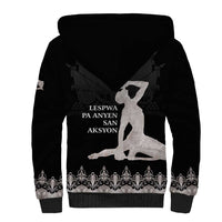 Haiti Neg Marron Silver Sherpa Hoodie Hope is Nothing Without Action