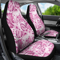 Pink Ribbon Hibiscus Tropical Pattern Car Seat Cover Breast Cancer LT01 - Polynesian Pride