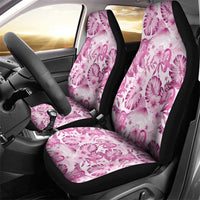 Pink Ribbon Hibiscus Tropical Pattern Car Seat Cover Breast Cancer LT01 - Polynesian Pride
