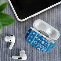 Fiji Masi All Blue AirPods Case Tapa Pattern - Polynesian Pride