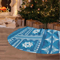 Fiji Masi All Blue Tree Skirt Tapa Pattern - Polynesian Pride