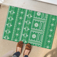 Fiji Masi All Green Rubber Doormat Tapa Pattern - Polynesian Pride