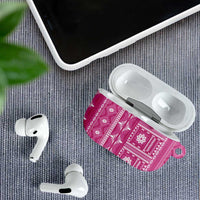 Fiji Masi All Pink AirPods Case Tapa Pattern LT01 - Polynesian Pride