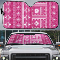 Fiji Masi All Pink Auto Sun Shade Tapa Pattern - Polynesian Pride