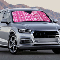 Fiji Masi All Pink Auto Sun Shade Tapa Pattern - Polynesian Pride