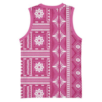 Fiji Masi All Pink Basketball Jersey Tapa Pattern - Polynesian Pride