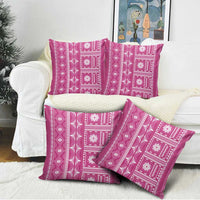 Fiji Masi All Pink Pillow Cover Tapa Pattern - Polynesian Pride