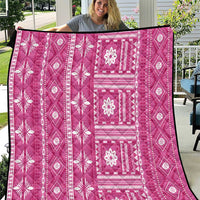 Fiji Masi All Pink Quilt Tapa Pattern - Polynesian Pride