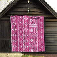 Fiji Masi All Pink Quilt Tapa Pattern - Polynesian Pride