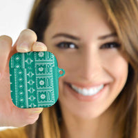 Fiji Masi All Teal AirPods Case Tapa Pattern - Polynesian Pride