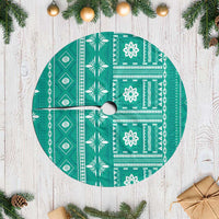 Fiji Masi All Teal Tree Skirt Tapa Pattern - Polynesian Pride