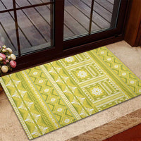 Fiji Masi All Yellow Rubber Doormat Tapa Pattern - Polynesian Pride