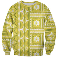 Fiji Masi All Yellow Sweatshirt Tapa Pattern - Polynesian Pride