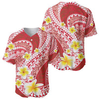 Plumeria Polynesian Coral Glitter Pattern Baseball Jersey LT01 - Polynesian Pride
