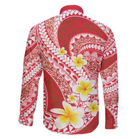 Plumeria Polynesian Coral Glitter Pattern Family Matching Puletasi and Hawaiian Shirt