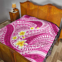 Plumeria Polynesian Pink Glitter Pattern Quilt LT01 - Polynesian Pride