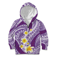 Plumeria Polynesian Purple Glitter Pattern Kid Hoodie