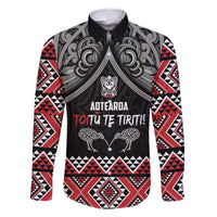 Aotearoa Toitu Te Tiriti Waitangi Family Matching Off Shoulder Maxi Dress and Hawaiian Shirt Proud To Be Maori