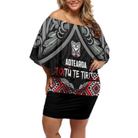 Aotearoa Toitu Te Tiriti Waitangi Off Shoulder Short Dress Proud To Be Maori