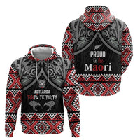 Aotearoa Toitu Te Tiriti Waitangi Zip Hoodie Proud To Be Maori