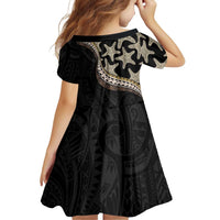 Beige Polynesian Starfish Unique Pattern Family Matching Long Sleeve Bodycon Dress and Hawaiian Shirt LT01 - Polynesian Pride