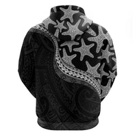 Monotone Polynesian Starfish Unique Pattern Hoodie LT01 - Polynesian Pride