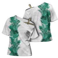 Hawaii Tropical Leaves Cross Shoulder Shirt Polynesian Pattern LT01 - Polynesian Pride