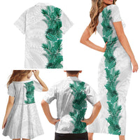 Hawaii Tropical Leaves Family Matching Short Sleeve Bodycon Dress and Hawaiian Shirt Polynesian Pattern LT01 - Polynesian Pride