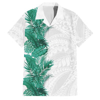 Hawaii Tropical Leaves Family Matching Summer Maxi Dress and Hawaiian Shirt Polynesian Pattern