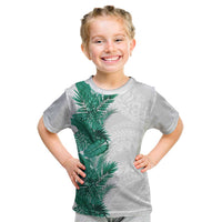 Hawaii Tropical Leaves Kid T Shirt Polynesian Pattern LT01 White - Polynesian Pride