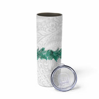 Hawaii Tropical Leaves Skinny Tumbler Polynesian Pattern