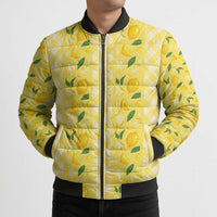 Hawaii Lemon Palaka Bomber Puffer Jacket Striped Stylized LT01 - Polynesian Pride