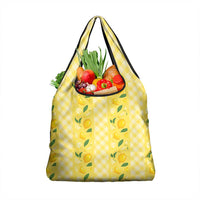 Hawaii Lemon Palaka Grocery Bag Striped Stylized